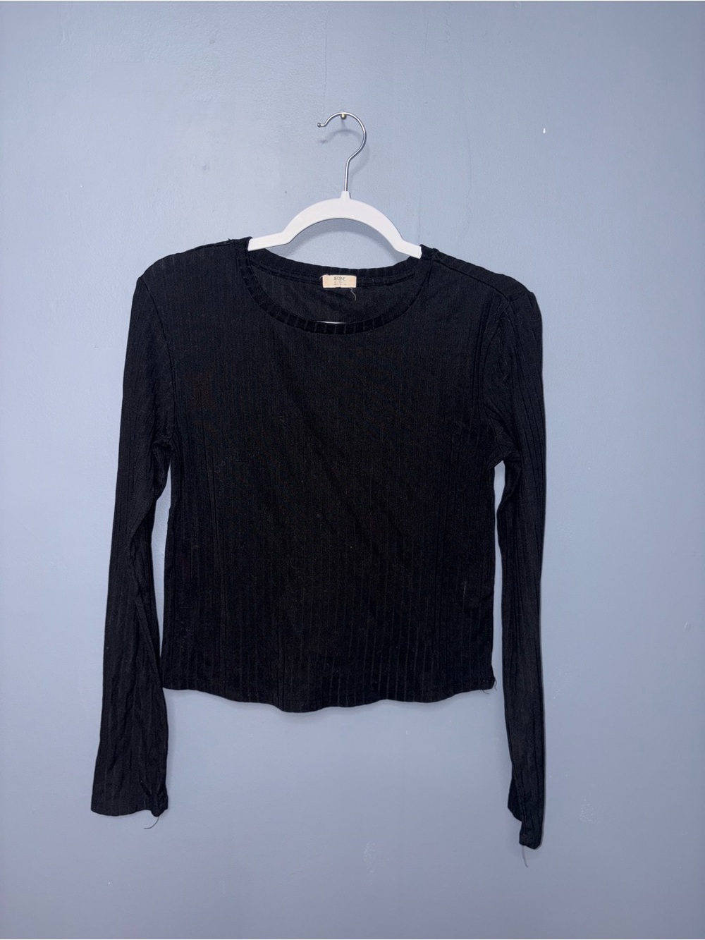 Ardene | Black Ribbed Longsleeve | Size Large